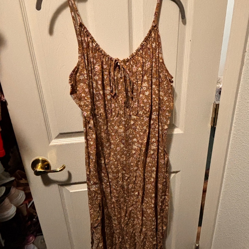 Old Navy Brown Floral Maxi Dress